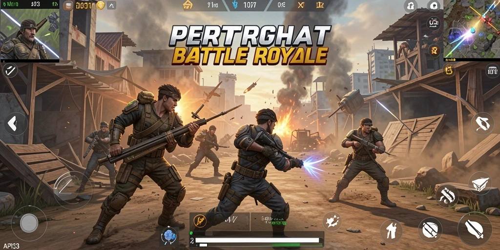 Tampilan aksi seru di battlefield API33 saat bertarung.