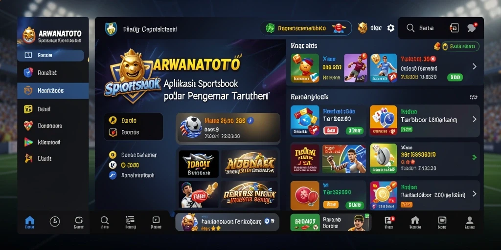 Tampilan utama ARWANATOTO yang menampilkan taruhan olahraga secara real-time.