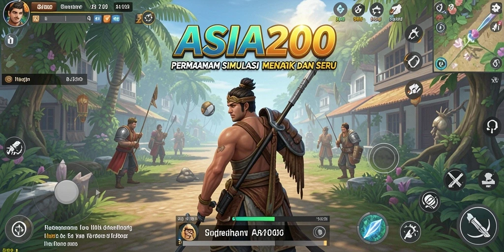 Tampilan utama ASIA200 dengan gameplay simulasi yang menarik.