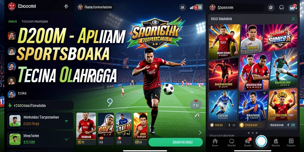 Tampilan menarik aplikasi D200M saat melakukan taruhan Sportsbook.