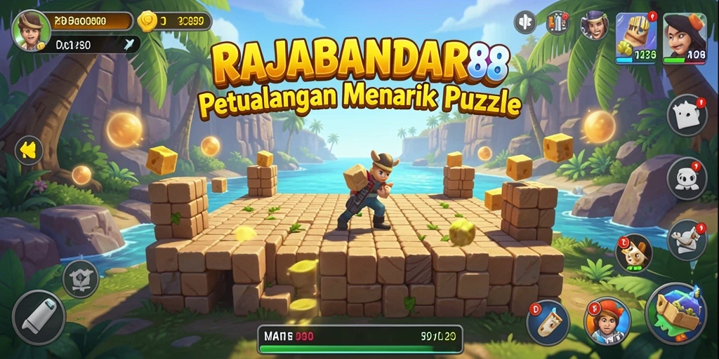 Tampilan gameplay mendebarkan RAJABANDAR88 yang penuh tantangan puzzle.