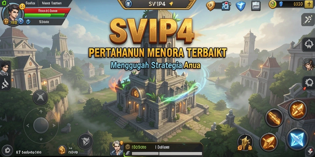 Tangkapan layar SVIP4 menampilkan aksi menara yang penuh strategi.