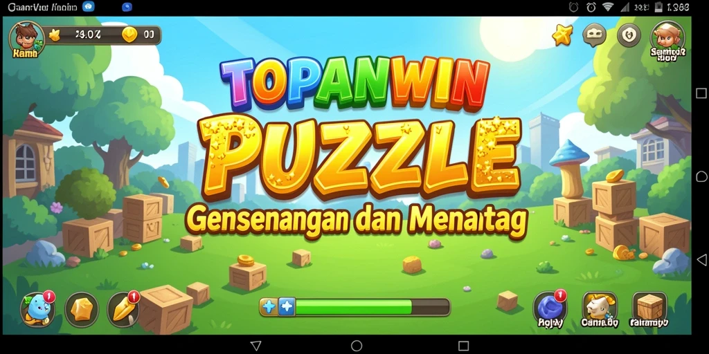 Tampilan gameplay seru dari TOPANWIN dengan tantangan puzzle.
