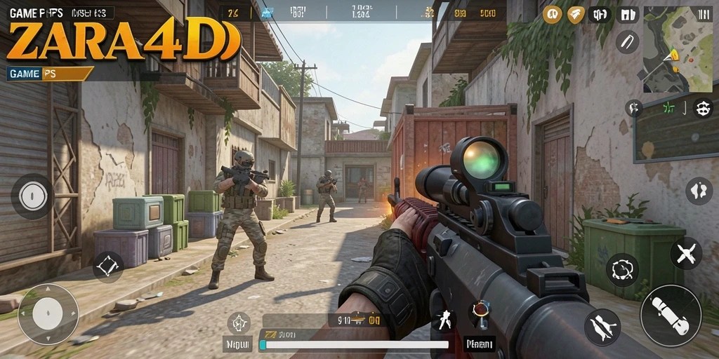 Screenshot dari gameplay seru di ZARA4D yang menunjukkan aksi menegangkan.